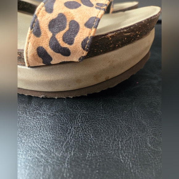 Leopard Print and Black Women's Sandals - Picture 6 of 6